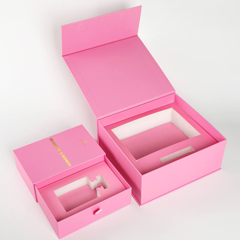 Luxury Skincare Gift Box - Rosa de lujo personalizado con embalaje