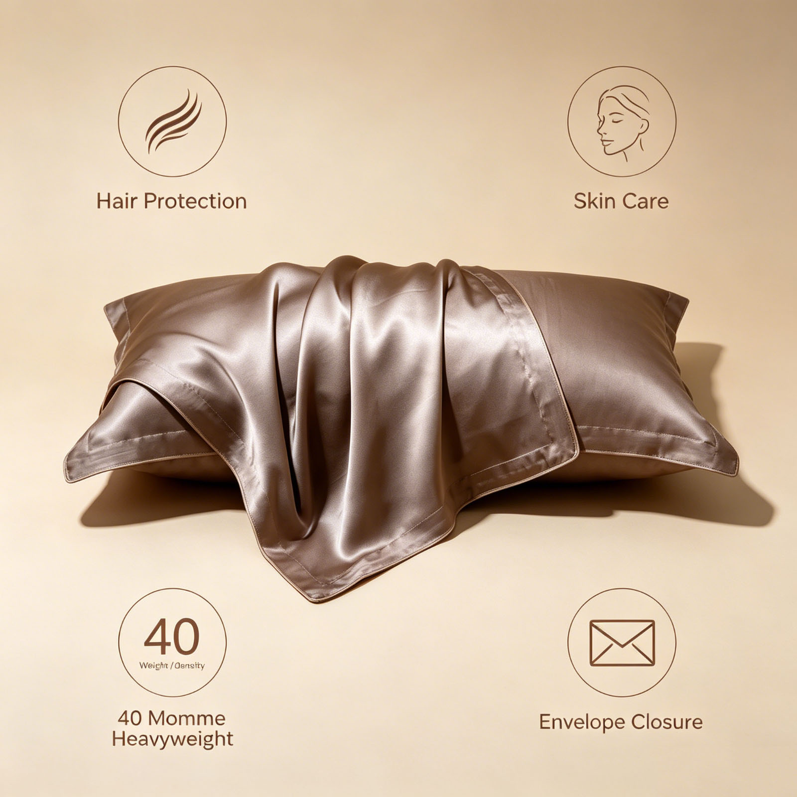 Juego de 2 fundas de almohada  - Luxury Skincare For Women reseña y precio